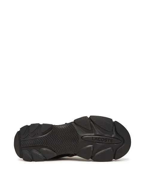 Мужские кроссовки Lacoste L003 кожаные черные - фото 5 - Miraton