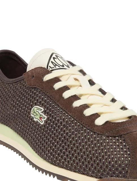 Жіночі кросівки Lacoste CLUB-LOW замшеві коричневі - фото 4 - Miraton