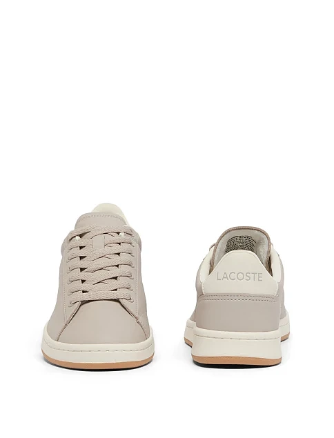 Жіночі кеди Lacoste CARNABY шкіряні бежеві - фото 5 - Miraton