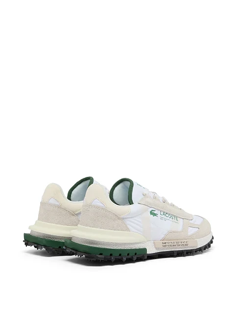 Мужские кроссовки Lacoste ELITE ACTIVE замшевые молочного цвета - фото 3 - Miraton