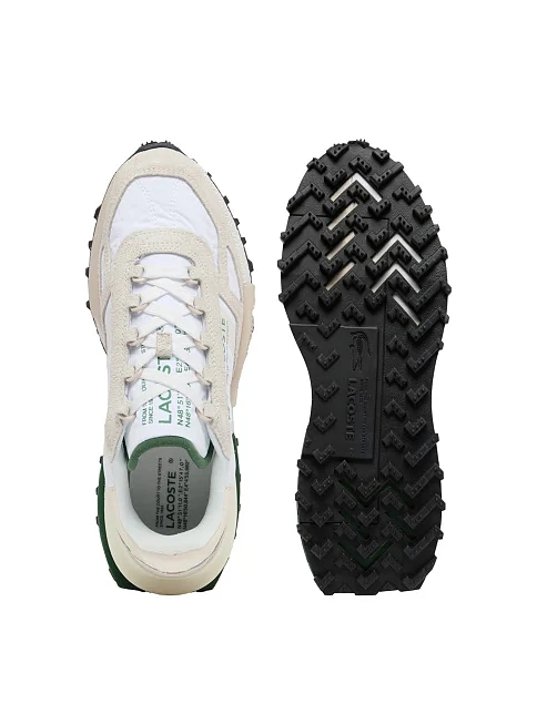 Мужские кроссовки Lacoste ELITE ACTIVE замшевые молочного цвета - фото 5 - Miraton