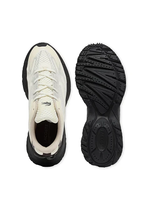 Мужские кроссовки Lacoste L003 текстильные молочного цвета - фото 5 - Miraton