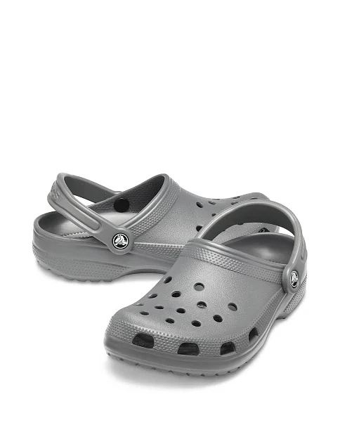Чоловічі сабо Crocs Classic Clog гумові сірі - фото 3 - Miraton