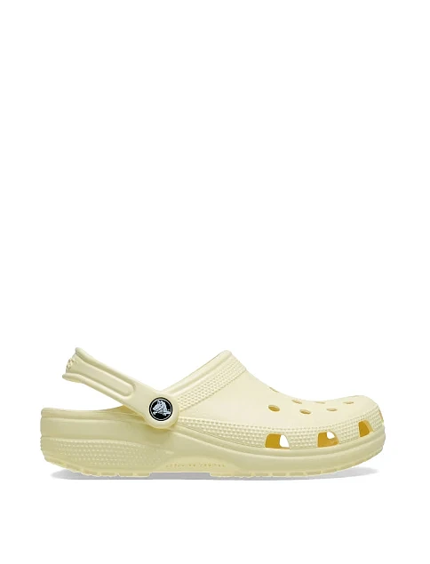 Женские сабо Crocs Classic Clog резиновые молочного цвета - фото 1 - Miraton