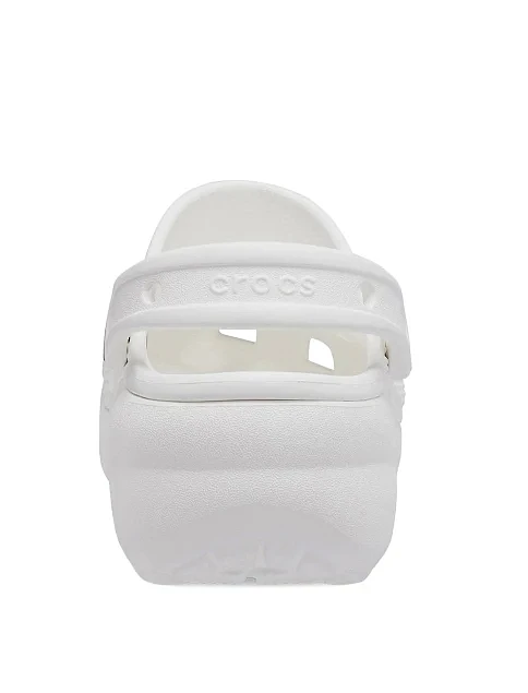 Женские сабо Crocs Classic Platform Clog резиновые белые - фото 6 - Miraton