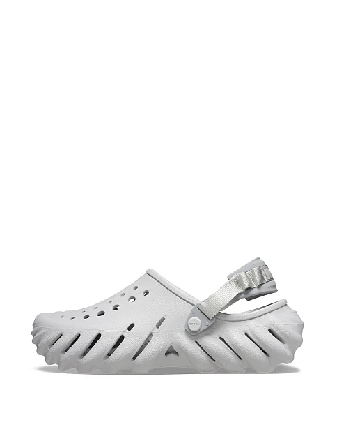 Женские сабо Crocs Echo Clog резиновые серые - фото 2 - Miraton