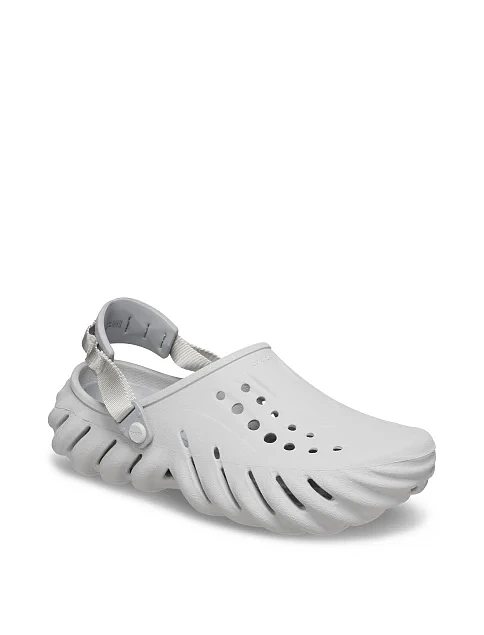 Женские сабо Crocs Echo Clog резиновые серые - фото 6 - Miraton
