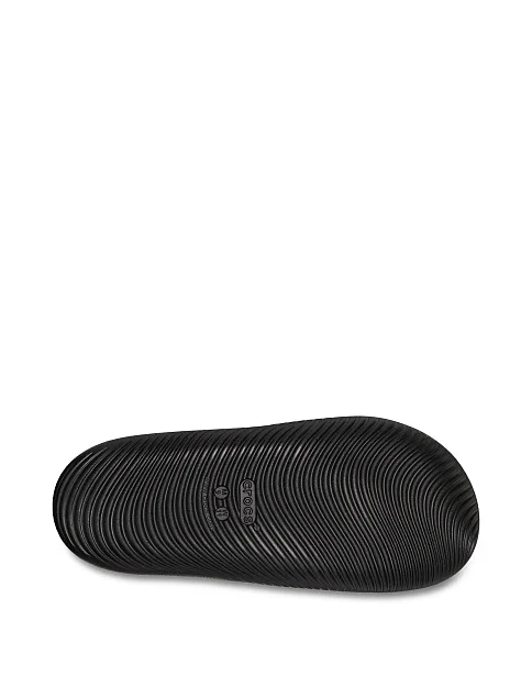 Мужские шлепанцы Crocs Mellow Slide резиновые черные - фото 5 - Miraton