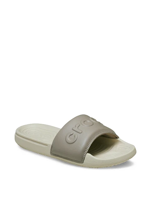 Женские шлепанцы Crocs All Day Slide из экокожи бежевые - фото 6 - Miraton