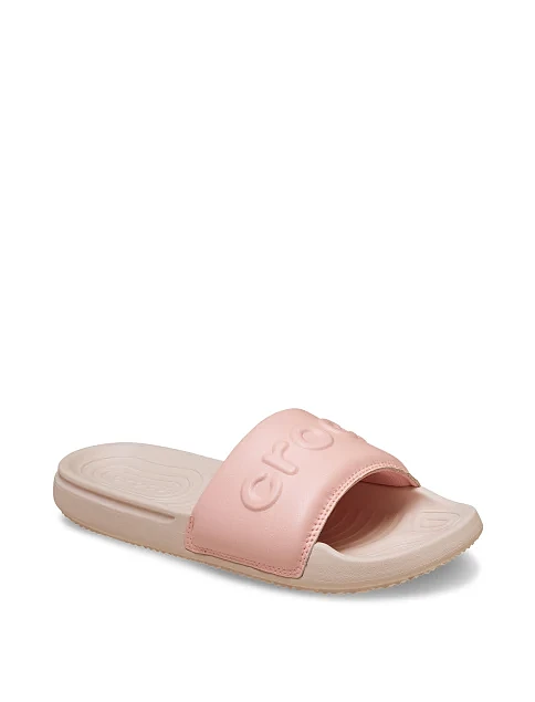 Женские шлепанцы Crocs All Day Slide из экокожи розовые - фото 6 - Miraton