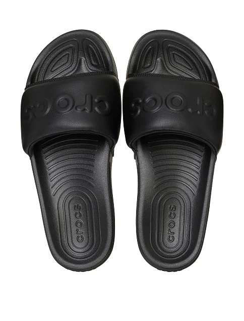 Мужские шлепанцы Crocs All Day Slide из экокожи черные - фото 4 - Miraton