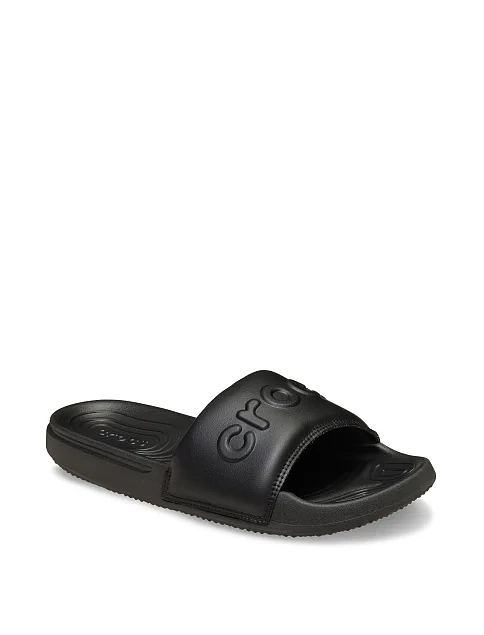 Мужские шлепанцы Crocs All Day Slide из экокожи черные - фото 6 - Miraton