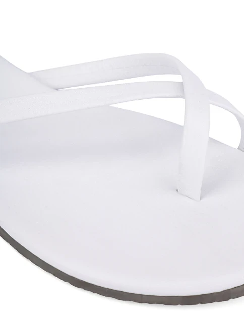 Женские шлепанцы кожаные белые - фото 6 - Miraton