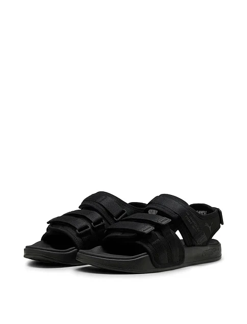 Женские сандалии PUMA Leadcat City Sandal из экокожи черные - фото 2 - Miraton
