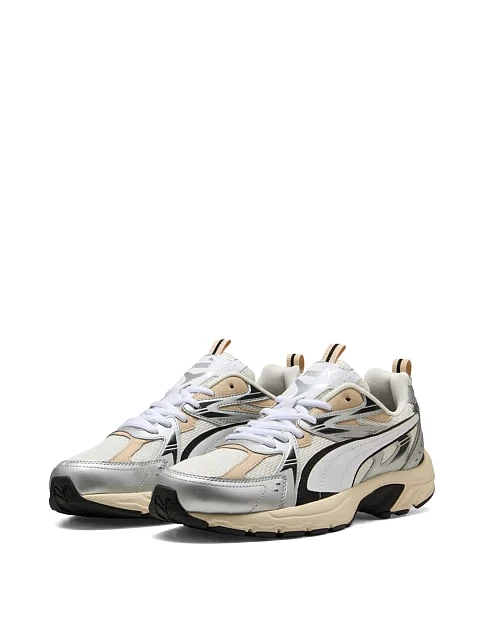 Женские кроссовки PUMA Milenio tech_ из экокожи серые - фото 3 - Miraton