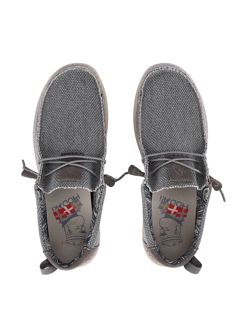 Чоловічі туфлі Hodaki CAPTAIN JUTE текстильні сірі - фото 4 - Miraton