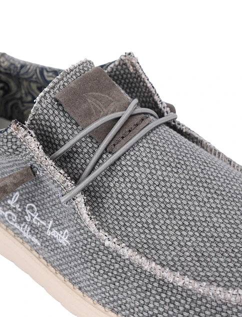 Чоловічі туфлі Hodaki CAPTAIN JUTE текстильні сірі - фото 5 - Miraton