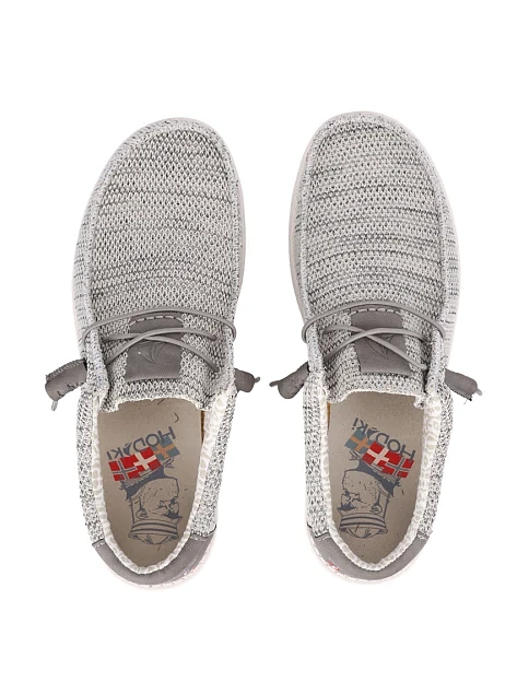 Чоловічі туфлі Hodaki CAPTAIN TIGHT текстильні світло-сірі - фото 4 - Miraton