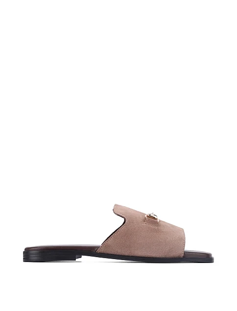 Женские шлепанцы Attizzare велюровые коричневые - фото 1 - Miraton