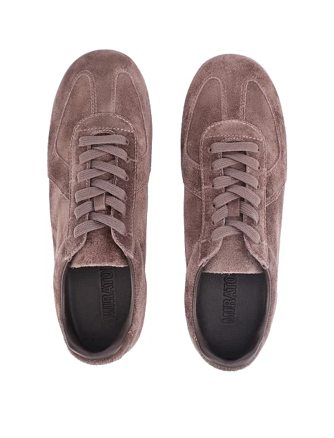 Жіночі кросівки коричневі велюрові - фото 2 - Miraton