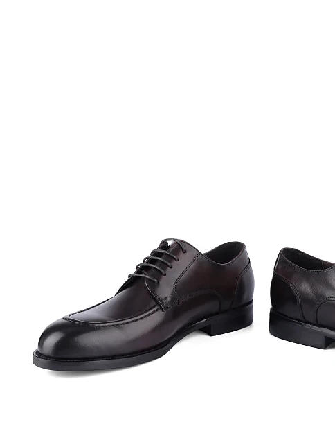 Чоловічі туфлі коричневі шкіряні - фото 6 - Miraton