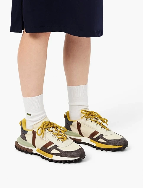 Кросівки жіночі Lacoste ELITE ACTIVE бежеві шкіряні - фото 2 - Miraton