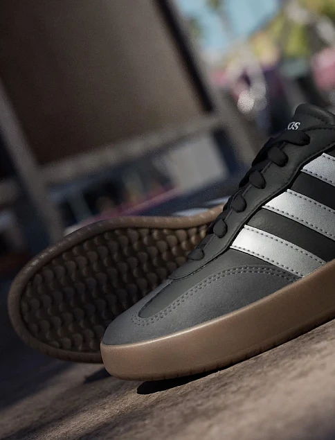 Жіночі кеди Adidas BARREDA чорні шкіряні - фото 9 - Miraton