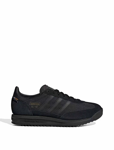 Мужские кроссовки Adidas SL 72 RS черные кожаные - фото 1 - Miraton