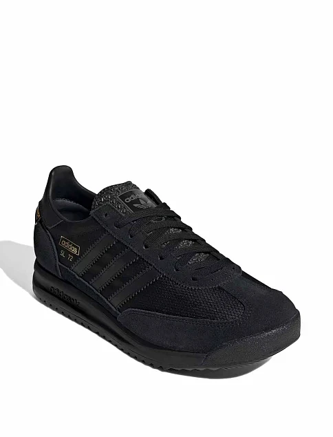 Мужские кроссовки Adidas SL 72 RS черные кожаные - фото 4 - Miraton