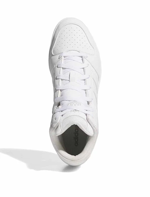 Женские ботинки Adidas HOOPS MID CLASSIC белые из экокожи - фото 2 - Miraton