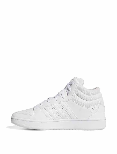 Женские ботинки Adidas HOOPS MID CLASSIC белые из экокожи - фото 6 - Miraton