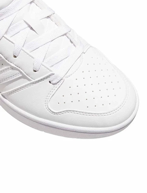 Женские ботинки Adidas HOOPS MID CLASSIC белые из экокожи - фото 9 - Miraton