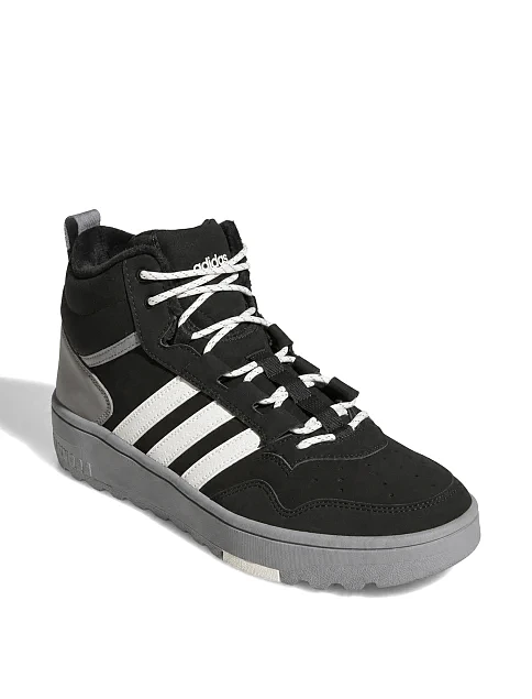 Чоловічі черевики Adidas HOOPS 4.0 MID WINTERIZED чорні з екошкіри - фото 3 - Miraton