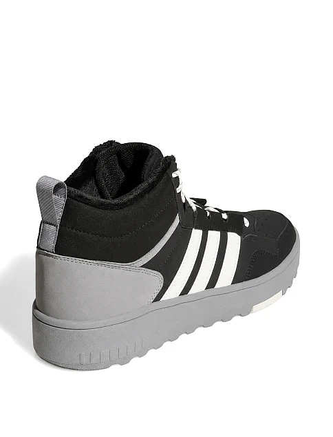 Чоловічі черевики Adidas HOOPS 4.0 MID WINTERIZED чорні з екошкіри - фото 4 - Miraton