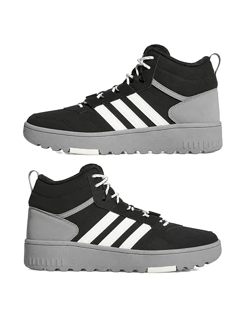 Чоловічі черевики Adidas HOOPS 4.0 MID WINTERIZED чорні з екошкіри - фото 5 - Miraton