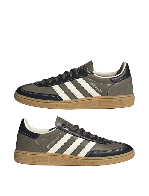 Мужские кеды Adidas HANDBALL SPEZIAL коричневые кожаные - фото 6 - Miraton