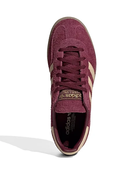 Женские кеды Adidas HANDBALL SPEZIAL W бордовые кожаные - фото 2 - Miraton