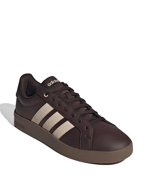 Чоловічі кеди Adidas GRAND COURT BASE 3.0 коричневі з екошкіри - фото 3 - Miraton
