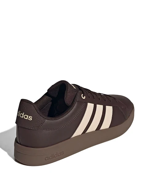 Чоловічі кеди Adidas GRAND COURT BASE 3.0 коричневі з екошкіри - фото 4 - Miraton