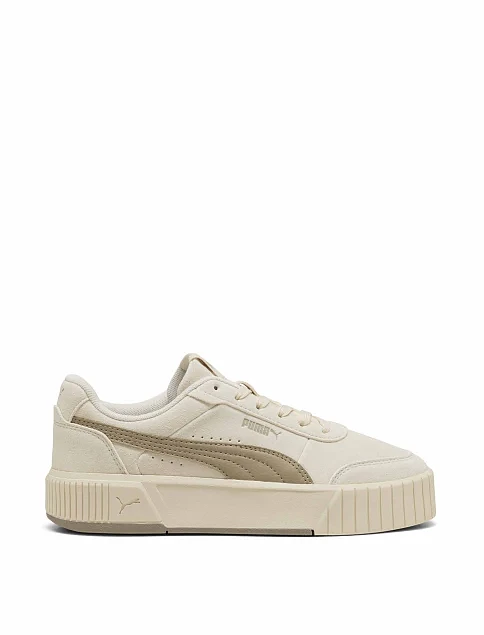 Женские кеды PUMA Carina Mia SD бежевые кожаные - фото 1 - Miraton