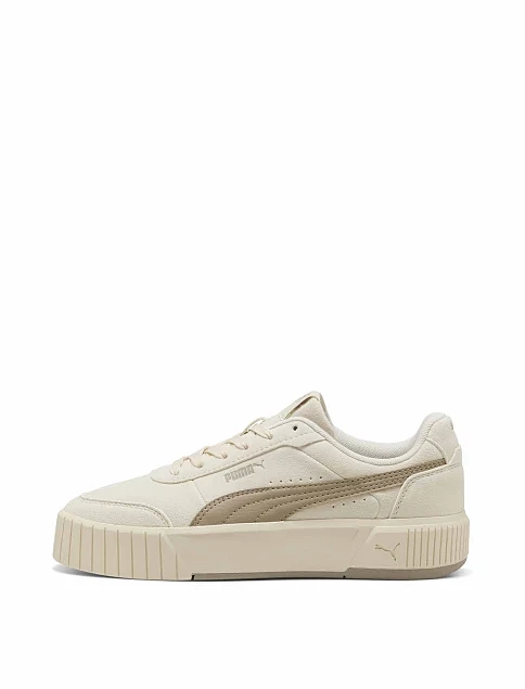 Женские кеды PUMA Carina Mia SD бежевые кожаные - фото 3 - Miraton