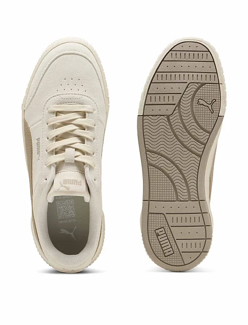 Женские кеды PUMA Carina Mia SD бежевые кожаные - фото 4 - Miraton