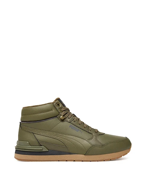 Чоловічі черевики PUMA ST Runner v4 Mid зелені синтетичні - фото 1 - Miraton