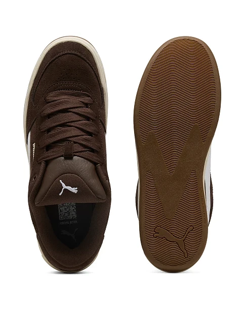Женские кеды PUMA Park Lifestyle II SD коричневые кожаные - фото 2 - Miraton