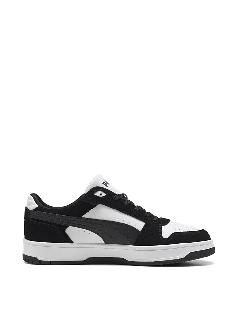 Мужские кеды PUMA Rebound Slam SD черные кожаные - фото 1 - Miraton