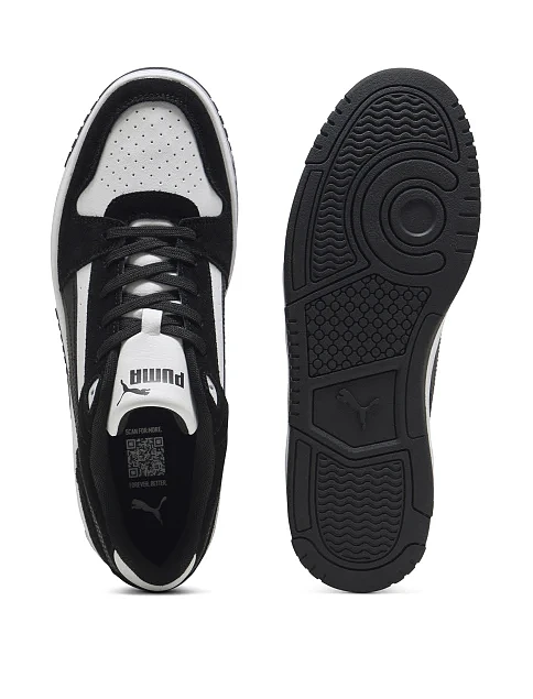 Мужские кеды PUMA Rebound Slam SD черные кожаные - фото 2 - Miraton