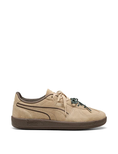 Жіночі кеди PUMA Palermo Dress-Up Wns бежеві шкіряні - фото 1 - Miraton