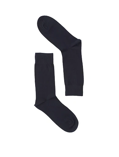 Чоловічі шкарпетки високі MIRATON бавовняні сині (M-C-CF1) - фото 2 - Miraton