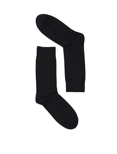 Чоловічі шкарпетки високі MIRATON бавовняні чорні (M-C-CF2 2 pairs) - фото 2 - Miraton