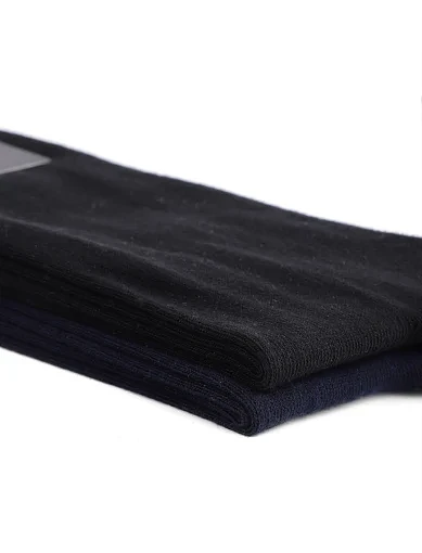 Чоловічі шкарпетки високі MIRATON бавовняні чорні (M-C-CF2 2 pairs) - фото 4 - Miraton